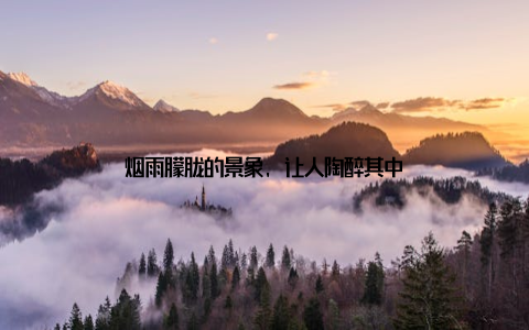 烟雨朦胧的景象, 让人陶醉其中