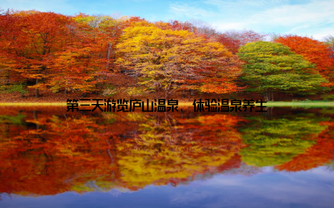 第三天游览庐山温泉, 体验温泉养生