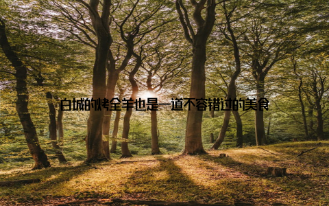 白城的烤全羊也是一道不容错过的美食