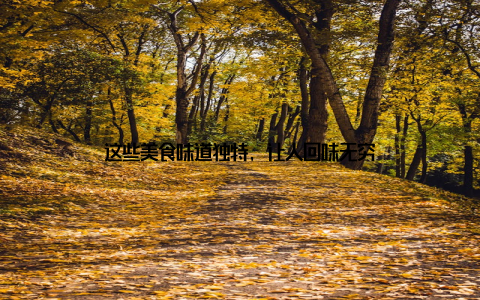 这些美食味道独特, 让人回味无穷