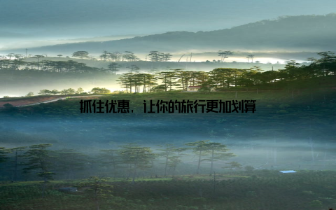 抓住优惠, 让你的旅行更加划算